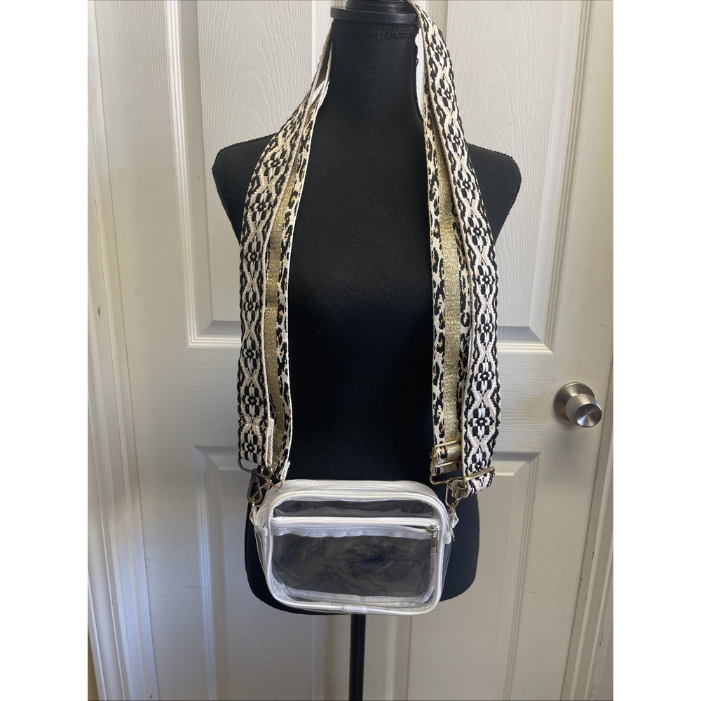 Clear Crossbody Stadium Approved Bag‎ Leopard Print Interchangeable Straps